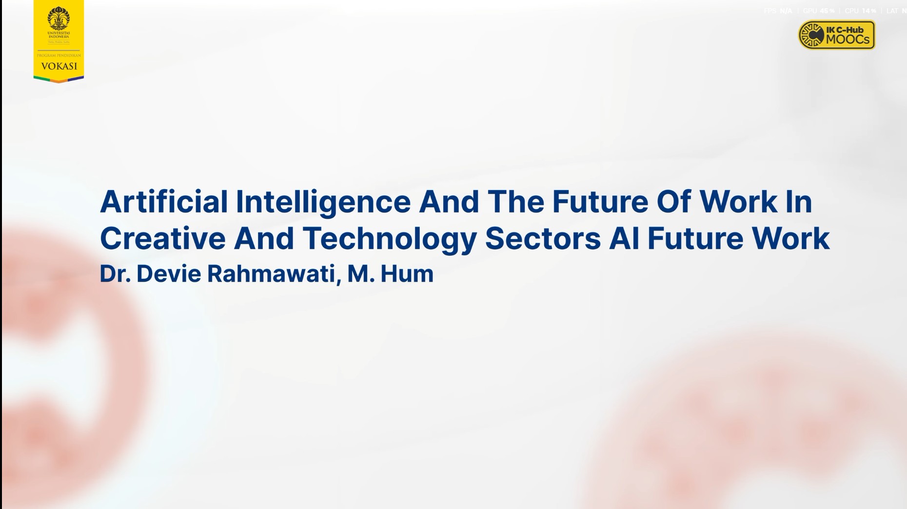 Artificial Intelligence and the Future of Work in Creative and Technology Sectors CHUB402
